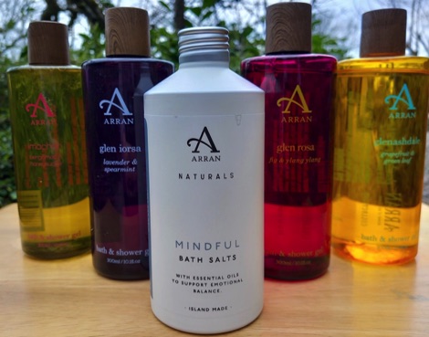 Arran Sense of Scotland Mindful bath salts and range of body washes